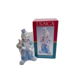 Lovely Paul Sebastian Design Porcelain Clown With Rabbit Figurine 9.5'' Tall